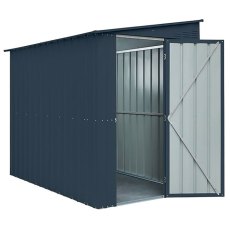 5 x 8 Lotus Lean-To Metal Shed in Anthracite Grey