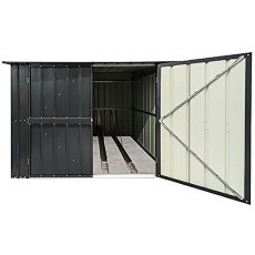 6 x 6 Lotus Metal Bike Store in Anthracite Grey