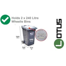 Dimensions of bins able to fit in 6 x 3 Lotus Metal Double Bin Store in Anthracite Grey