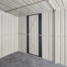 10 X 15 Globel Lotus Apex Metal Garage In Grey - internal door