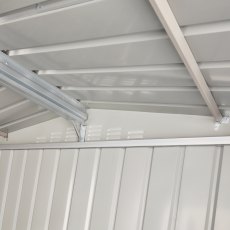 10 X 15 Globel Lotus Apex Metal Garage In Grey - roof