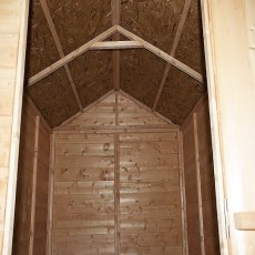 Interior view of T&G wall construction in 8 x 6 Shire Durham Shiplap Pressure Treated Shed