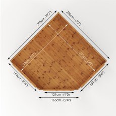 9 x 9 Mercia Premier Corner Summerhouse - Footprint