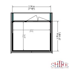 8x6 Shire Highclere Summerhouse - footprint