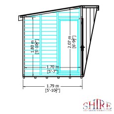 8x6 Shire Highclere Summerhouse - internal dimensions