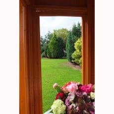 8x6 Shire Highclere Summerhouse - in situ, window