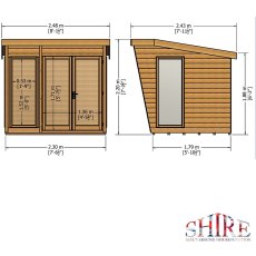 8 x 6 Shire Highclere Summerhouse - Elevation view