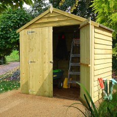 4 x 6 (1.20m x 1.83m) Shire Overlap Pressure Treated Shed - Windowless