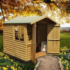 Shire 7 x 7 (1.98m x 2.05m) Shire Overlap Pressure Treated Shed - Double Door