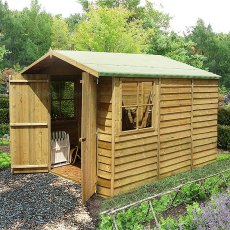 Shire 7 x 7 (1.98m x 2.05m) Shire Overlap Pressure Treated Shed - Double Door