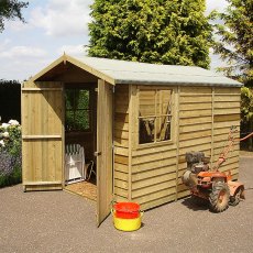 Shire 10 x 7 (2.97m x 2.05m) Shire Overlap Pressure Treated Shed - Double Door