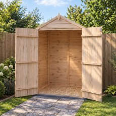 4 x 3 Shire Overlap Shed with Double Doors open