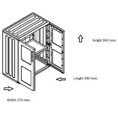 Shire 2 x 1 (0.7m x 0.39m) Shire Mid Height Plastic Storage Cupboard with Shelves