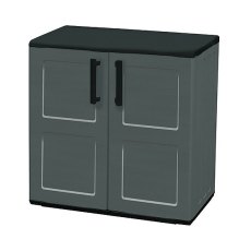 Shire 2 x 1 (0.7m x 0.39m) Shire Mid Height Plastic Storage Cupboard with Shelves