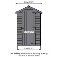 Shire 6 x 4 (1.83m x 1.20m) Shire Shetland Shed - Pressure Treated