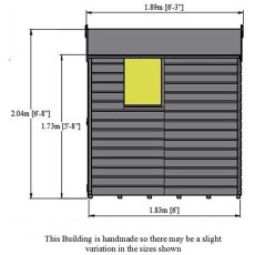 Shire 6 x 4 (1.83m x 1.20m) Shire Shetland Shed - Pressure Treated