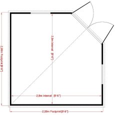 Shire 10 x 10 (2.99m x 2.99m) Shire Tongue and Groove Corner Shed