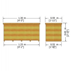 Shire 4 x 2 (1.25m x 0.55m) Shire Shiplap Storage Box