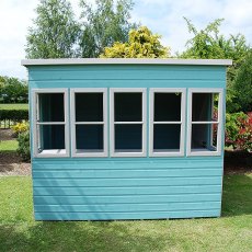 8 x 8 Shire Sun Pent Shiplap Potting Shed - front view