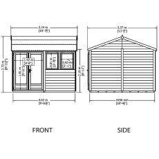 10 x 10 Shire Garden Studio Summerhouse