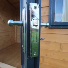 10x7 Shire Garden Studio Summerhouse - close up of secure door lock and handle
