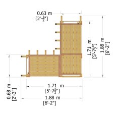 Shire Clematis Corner Arbour - base plan