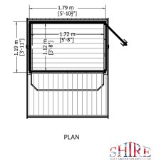 6 x 4 Shire Garden Bar and Store - floor plan