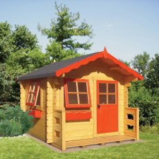 Shire Salcey Log Cabin Playhouse with tile roof - Painted by customer