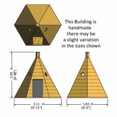 Shire Wigwam Playhouse - Dimensions