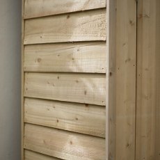 Close-up of timber cladding on Forest Pent Tall Garden Store 3x2