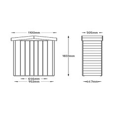 Forest Garden 3 x 2 (0.99m x 0.48m) Forest Apex Tall Garden Store - Pressure Treated