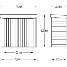 Forest Garden 6 x 3 (1.86m x 0.78m) Forest Large Pent Outdoor Store - Pressure Treated