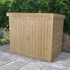 Forest Large Pent Outdoor Store Pressure Treated wooden storage unit with doors closed