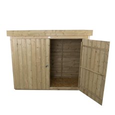 Forest Large Pent Outdoor Store Pressure Treated partially open showing spacious interior