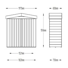 Forest Garden 6 x 3 (1.86m x 0.78m) Forest Apex Large Outdoor Store - Pressure Treated