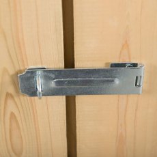 Heavy-duty door latch on Forest Apex Large Outdoor Store 6x3