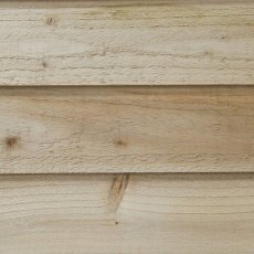 Close-up of smooth-planed timber cladding on Forest Apex Large Outdoor Store 6x3