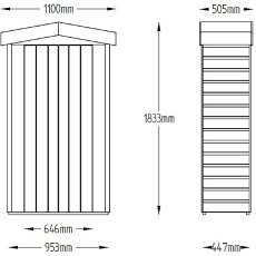 Forest Garden 3 x 2 (0.99m x 0.48m) Forest Shiplap Apex Tall Garden Store - Pressure Treated