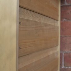 Close-up of smooth-planed shiplap timber cladding on Forest Shiplap Apex Tall Garden Store 3x2
