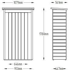 Forest Garden 3 x 2 (0.99m x 0.48m) Forest Shiplap Pent Tall Garden Store - Pressure Treated