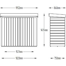 Forest Garden 6 x 3 (1.86m x 0.78m) Forest Shiplap Pent Large Outdoor Store - Pressure Treated