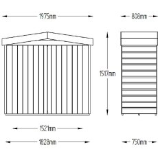 Forest Garden 6 x 3 (1.86m x 0.78m) Forest Shiplap Apex Large Outdoor Store - Pressure Treated