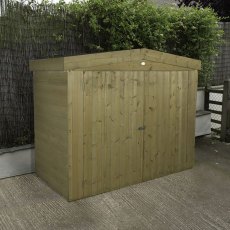 Forest Shiplap Apex Large Outdoor Store 6x3 wooden garden storage unit with doors closed