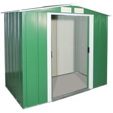 Sapphire 6 x 6 (1.92m x 1.72m) Sapphire Apex Metal Shed in Green