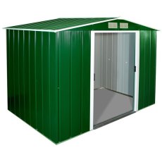 8 x 6 Sapphire Apex Metal Shed in Green