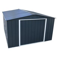 10 x 8 Sapphire Apex Metal Shed (Anthracite Grey) - top veiw