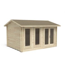 13 x 10 Forest Chiltern Log Cabin - 3/4 view