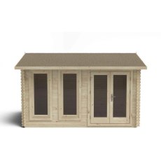 13 x 10 Forest Chiltern Log Cabin - front view doors closed