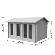 13 x 10 Forest Chiltern Log Cabin - dimensions