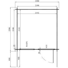 8 x 8 Shire Peckover Log Cabin - Base Plan